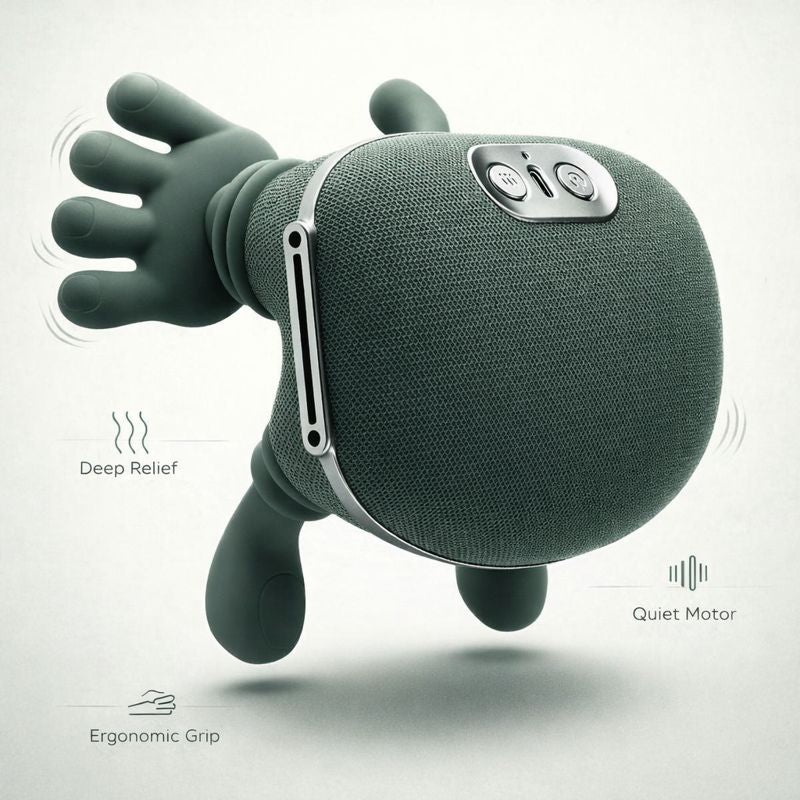 Heated neck massager with bionic hands