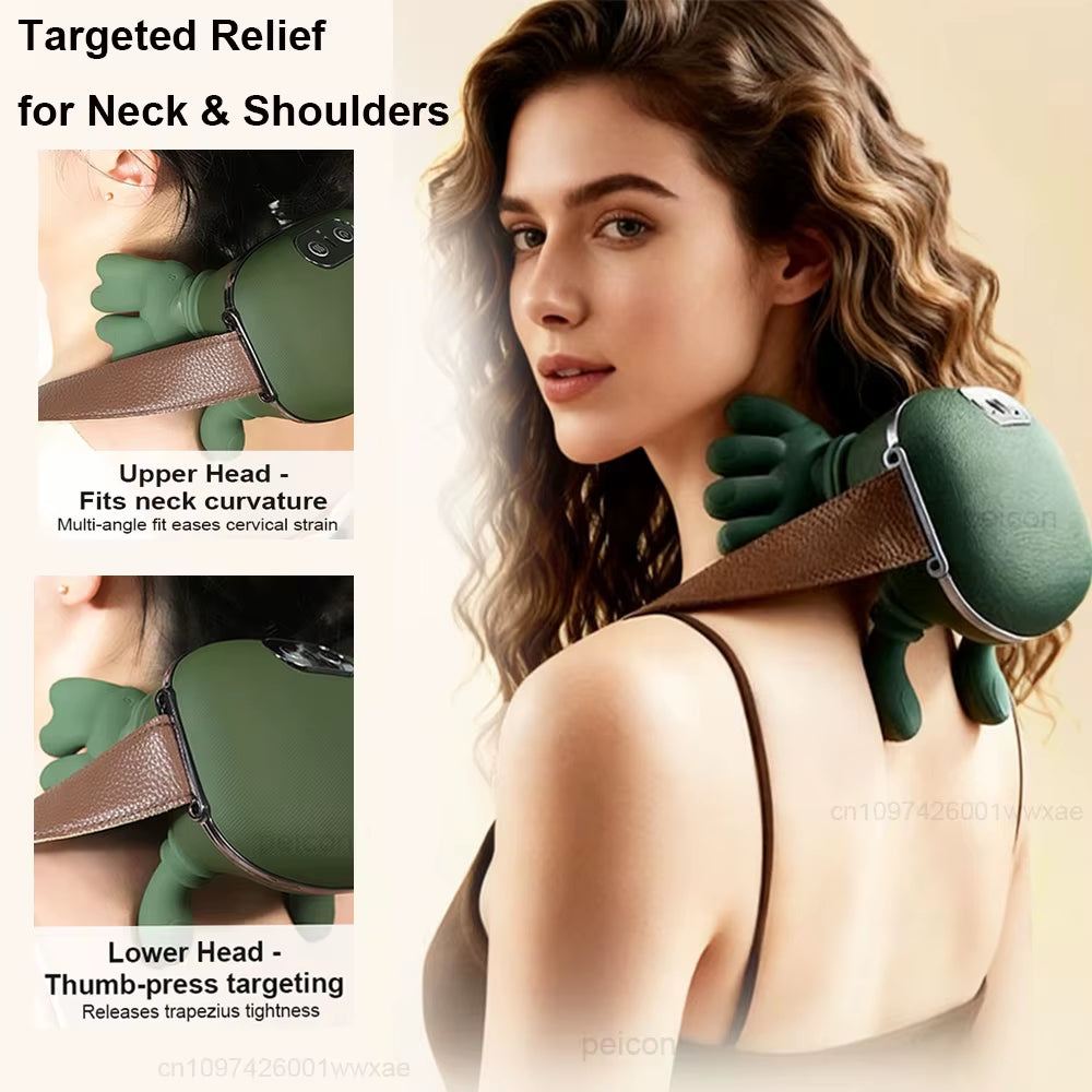 Shoulder Neck Massager Portable Heated Cervical Neck Massager for Pain Relief Muscle Relax Simulating Human Hands Neck Massager