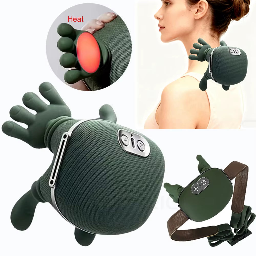 Shoulder Neck Massager Portable Heated Cervical Neck Massager for Pain Relief Muscle Relax Simulating Human Hands Neck Massager