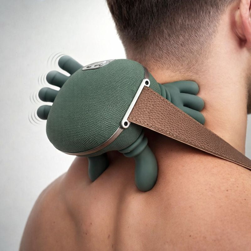 Heated neck massager with bionic hands